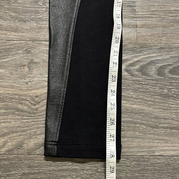 BCBGMAXAZRIA Shelby Black Faux Leather Panel Leggings Small BCBG NYE Night Out - Picture 10 of 10
